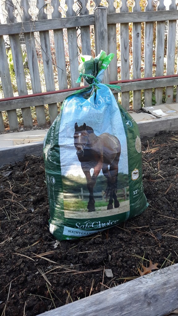 Horse manure from a local horse farm