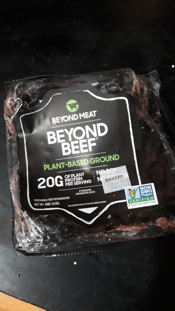Plant-based ground beef crumbles used for Korean beef wraps