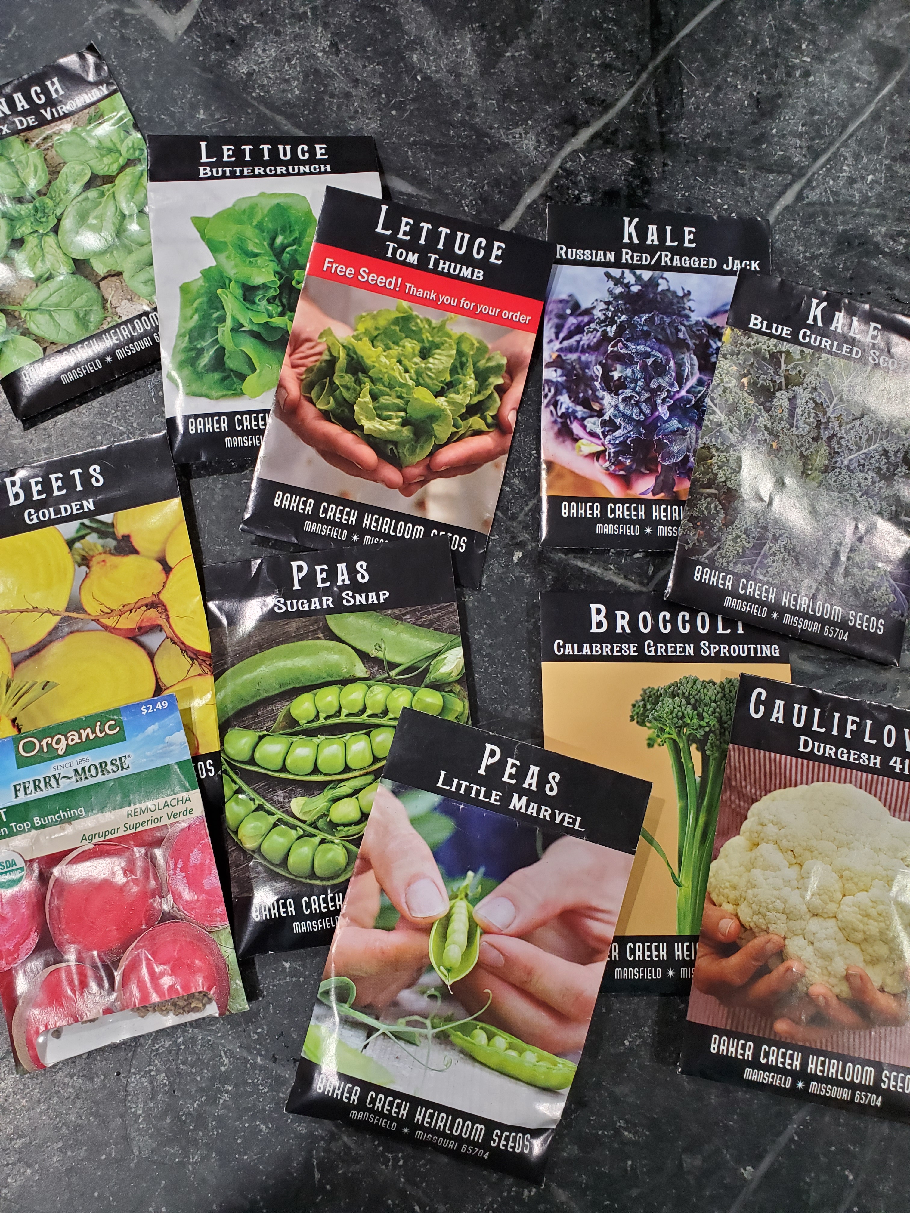 11 seed packets for fall crops